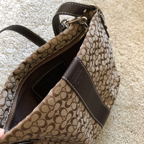 Brown Mini Coach Logo Shoulder Bag - Picture 3 of 4